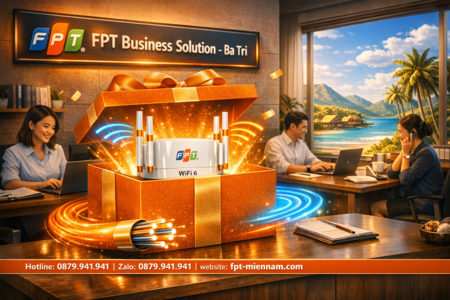 Giải pháp Wifi FPT Ba Tri tối ưu cho doanh nghiệp nhỏ và hộ kinh doanh