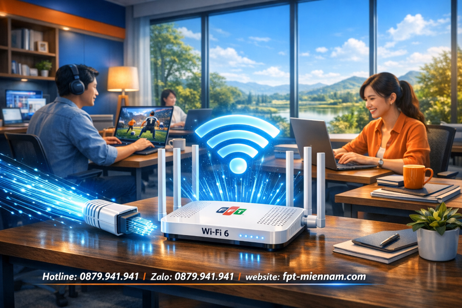 Giải pháp Wifi FPT Vĩnh Cửu tối ưu cho doanh nghiệp nhỏ và hộ kinh doanh