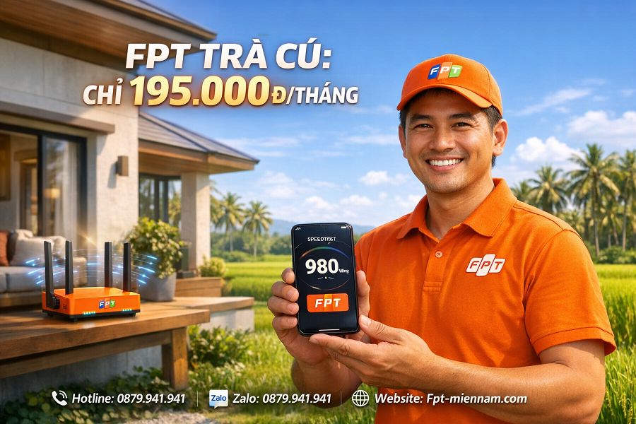 Lắp internet FPT Trà Cú giá bao nhiêu 1 tháng? Cập nhật bảng giá mới nhất