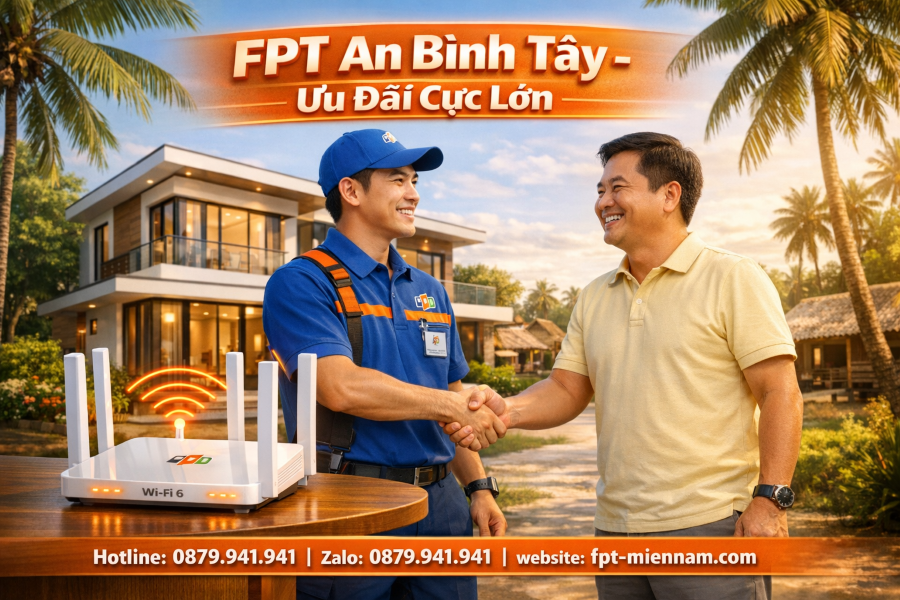 Lắp internet FPT xã An Bình Tây – Tốc độ vượt trội, ưu đãi ngập tràn
