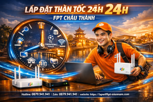 Lắp mạng FPT Châu Thành bao lâu có mạng? Cam kết triển khai nhanh 24h