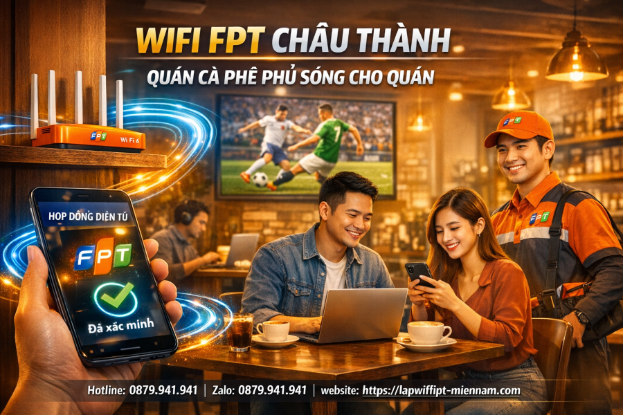 Lắp mạng FPT Châu Thành cho quán cafe: Bí quyết giữ chân khách hàng