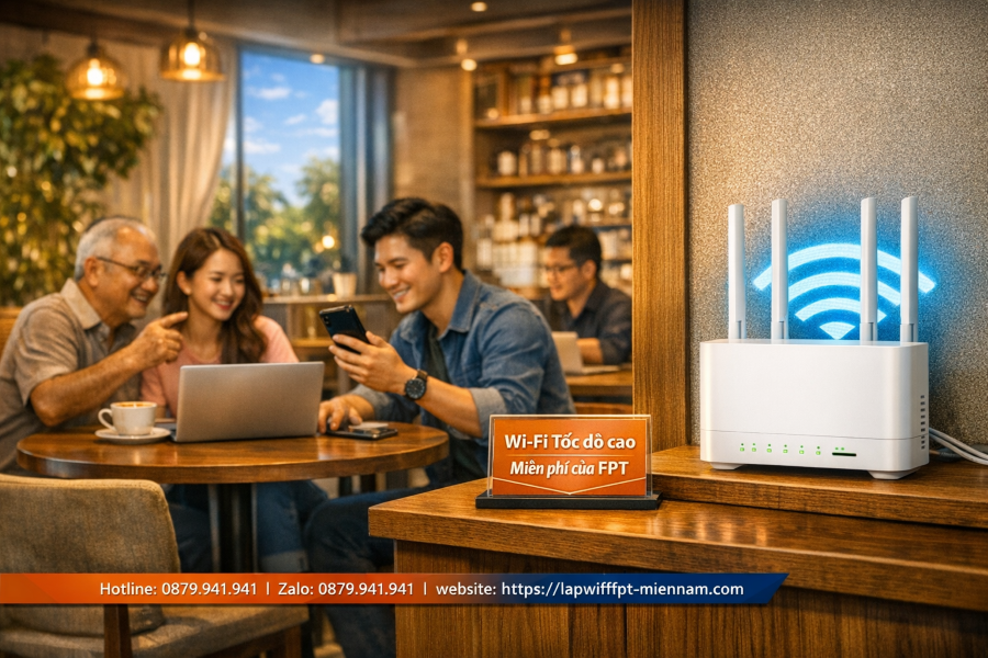 Lắp mạng FPT Tiểu Cần cho quán cafe nên chọn gói nào để khách không phàn nàn?