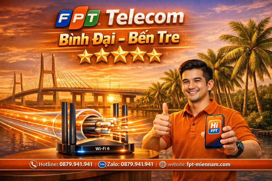 Lắp mạng internet FPT Bình Đại – Kết nối siêu tốc, giá cực rẻ