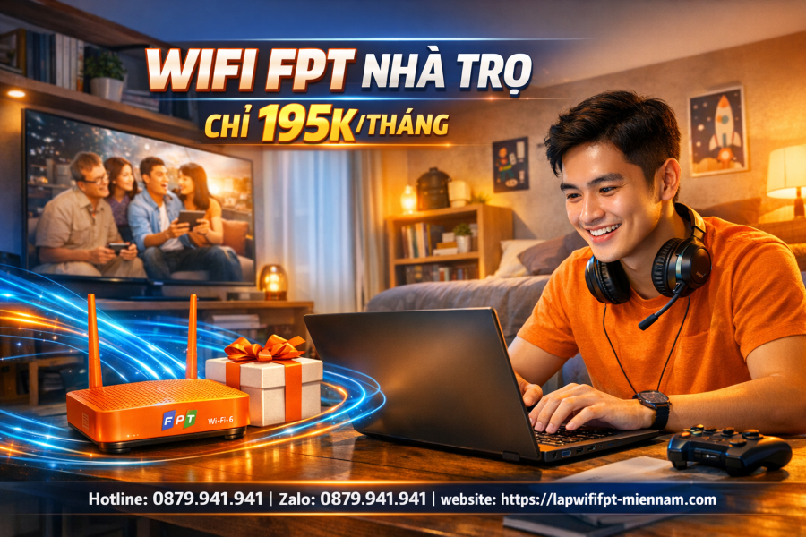 Lắp wifi FPT Châu Thành cho sinh viên thuê trọ: Mạng cực bốc, giá cực sốc