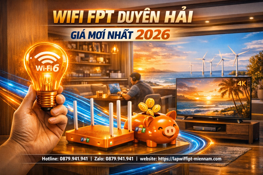 Lắp wifi FPT Huyện Duyên Hải Trà Vinh giá mới nhất – Khuyến mãi cực hời