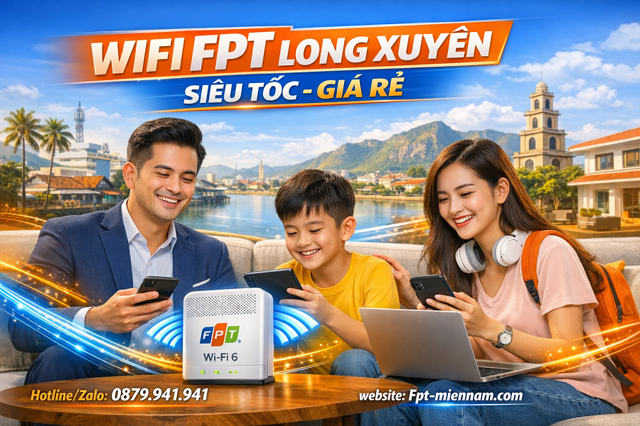 Lắp WiFi FPT Long Xuyên An Giang – Kết Nối Tốc Độ Cao, Chi Phí Tối Ưu