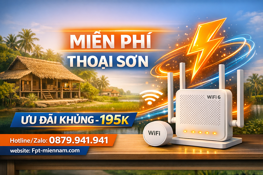 Lắp WiFi FPT Thoại Sơn An Giang – Ưu Đãi Khủng Cho Mọi Nhà