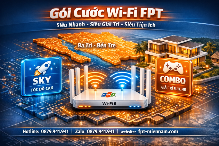 So sánh các gói wifi FPT tại Ba Tri – Đâu là lựa chọn tốt nhất cho bạn?