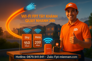 Wi-Fi FPT tại Phường Tây Khánh – Lắp nhanh trong ngày, Ưu đãi cực lớn