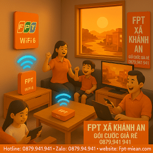 Wi-Fi FPT xã Khánh An – Gói rẻ, Mạng khỏe, Lắp đặt ngay