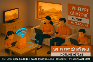 Wi-Fi FPT Xã Mỹ Phú – Internet WiFi 6 Tốc Độ Cao, Giá Cực Rẻ