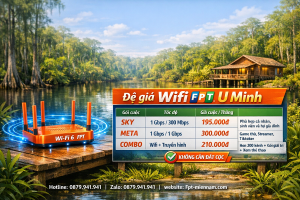 Bảng Giá Wifi FPT U Minh Cập Nhật Mới Nhất – Nhiều Ưu Đãi Hấp Dẫn