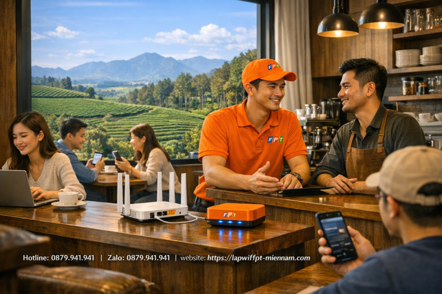 Cáp quang FPT Bảo Lộc: Giải pháp Internet tối ưu cho Doanh nghiệp và Hộ kinh doanh Trà, Cafe