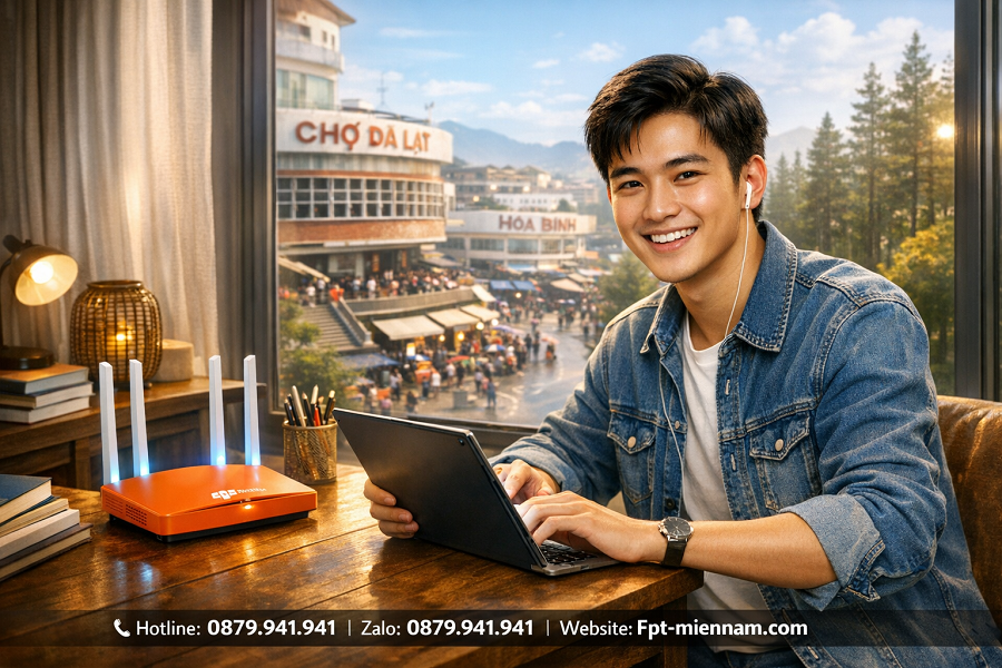 Cáp quang FPT Phường 1, Đà Lạt: Tốc độ "đỉnh", giá "hạt dẻ" cho sinh viên