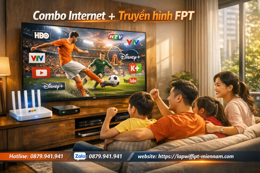 Combo Internet + Truyền hình FPT Miền Nam: Tiết kiệm hơn, giải trí chất hơn