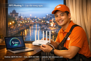 Đăng ký cáp quang FPT Phường 1, Bạc Liêu: Lắp đặt siêu tốc trong ngày