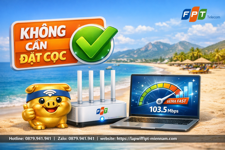 Đăng ký internet FPT Ninh Chử: Không cần đặt cọc, không cần trả trước