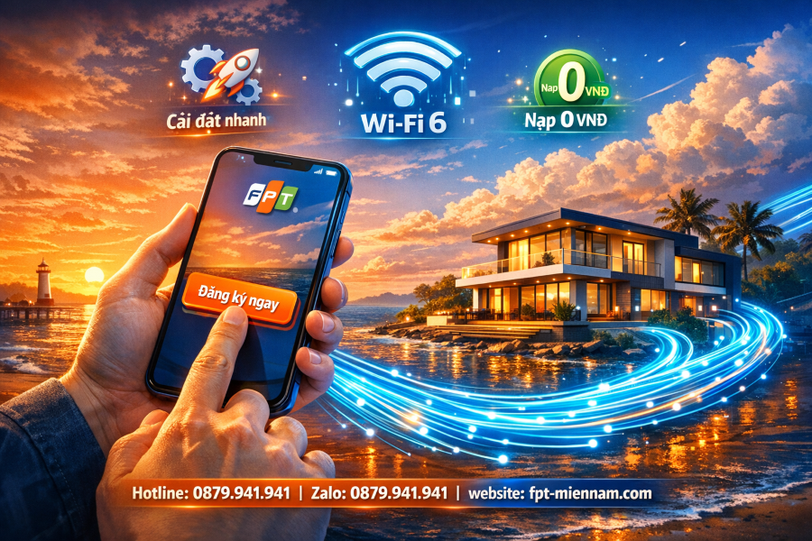 Đăng ký wifi FPT Phú Tân online nhanh: Tiện lợi – Tiết kiệm – Siêu tốc