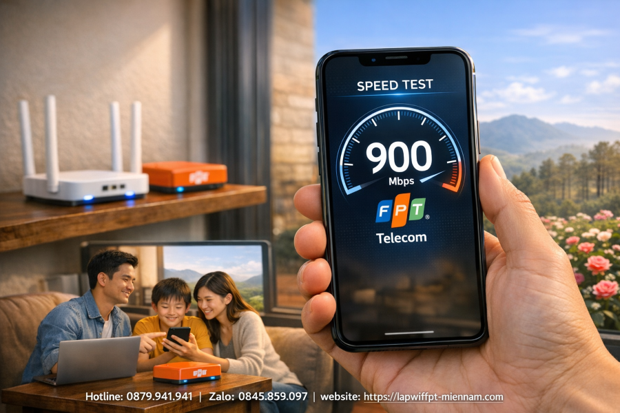 Đánh giá thực tế chất lượng mạng FPT tại khu vực Đức Trọng, Lâm Đồng