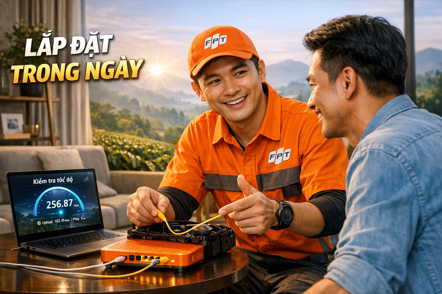 Dịch vụ sửa chữa internet FPT tại Lâm Hà: Tận tâm, nhanh chóng