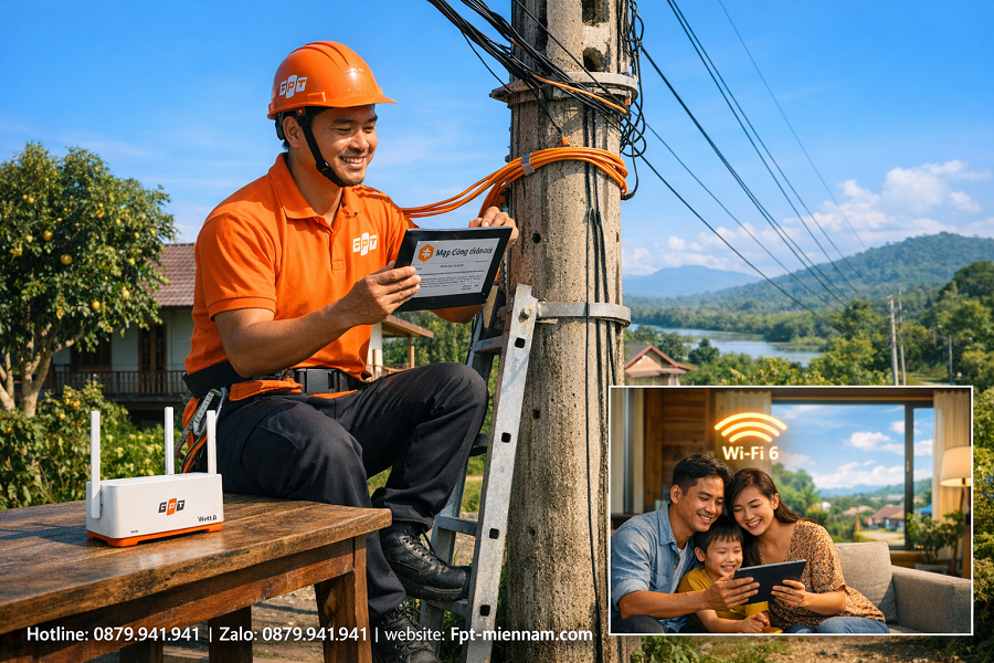 FPT Cát Tiên: Mang Internet tốc độ cao đến mọi nhà, mọi nẻo đường