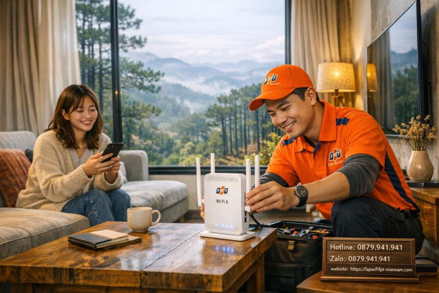 FPT Đà Lạt: Thủ tục đăng ký internet tại nhà nhanh chóng trong 24h