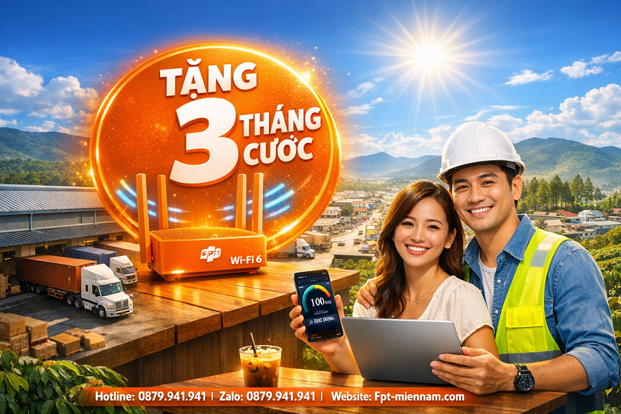 FPT Đức Trọng khuyến mãi tháng này: Tặng đến 3 tháng cước sử dụng