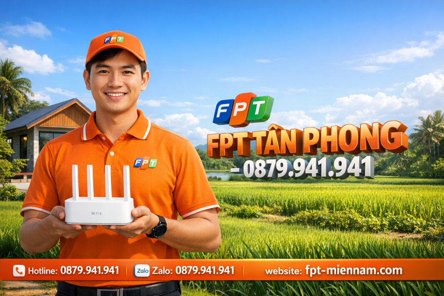 FPT Giá Rai Khuyến Mãi Lắp Mạng Cho Xã Tân Phong