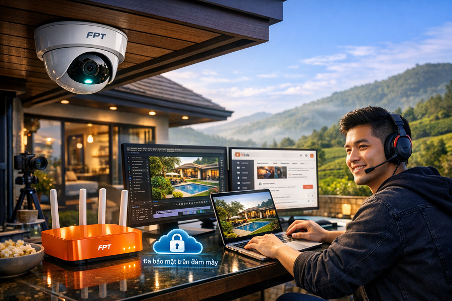 FPT Lâm Hà: Giải pháp Combo Internet và Camera bảo mật dữ liệu đám mây