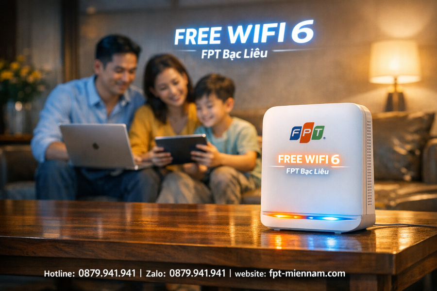 FPT Phường 2, Bạc Liêu: Ưu Đãi Miễn Phí Modem Wifi 6 Thế Hệ Mới