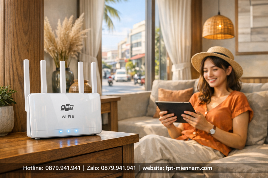 FPT Phường 7: Giải pháp Wifi tốc độ cao cho kinh doanh Homestay