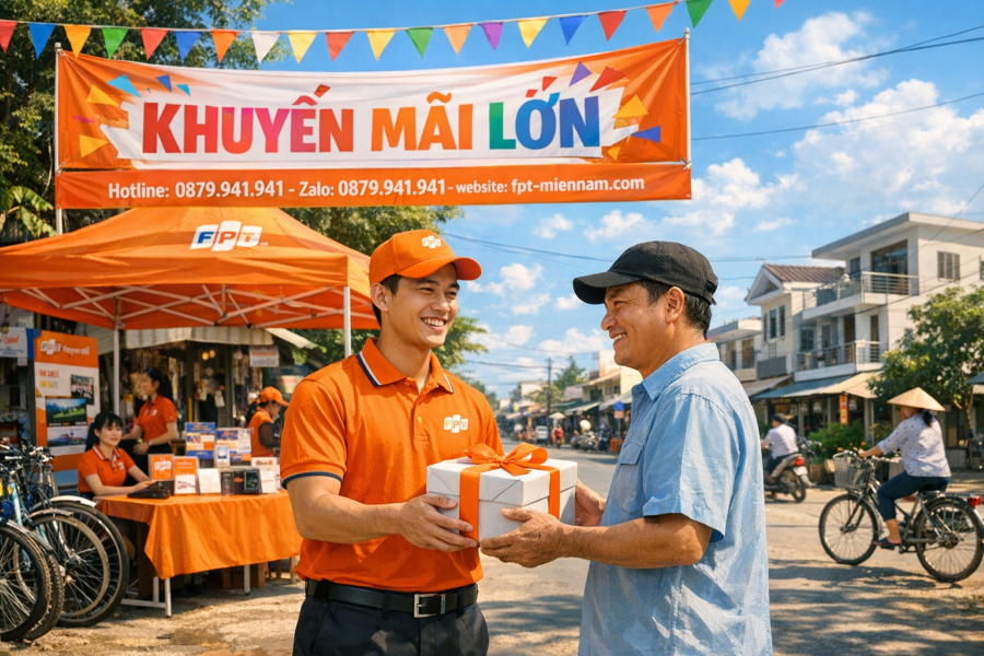 FPT thị trấn Ngan Dừa: Khuyến mãi tưng bừng, quà tặng hấp dẫn