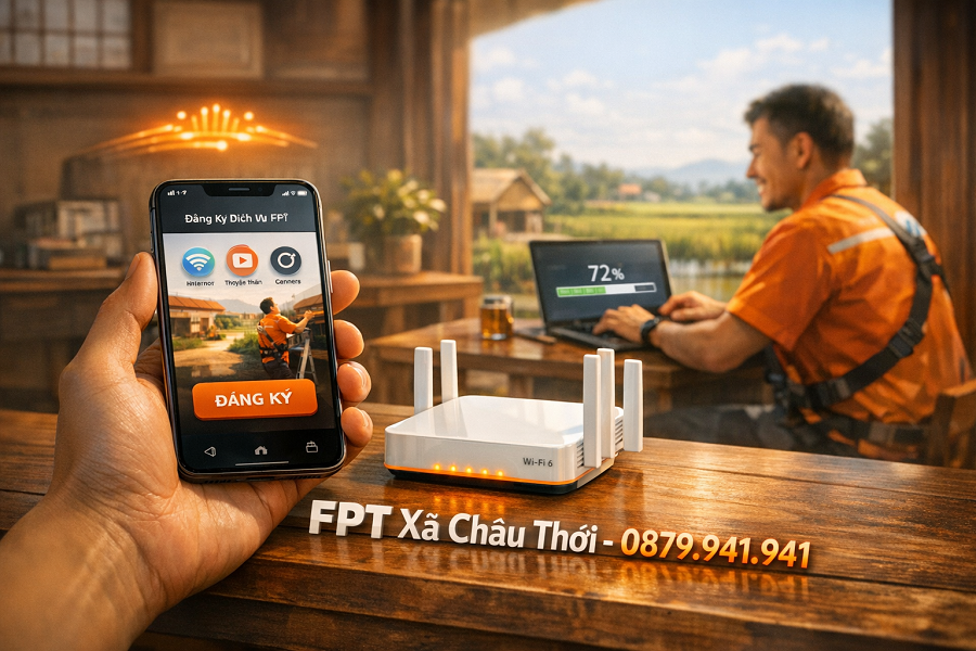 FPT Xã Châu Thới: Sóng khỏe, mạng mạnh, giá cạnh tranh