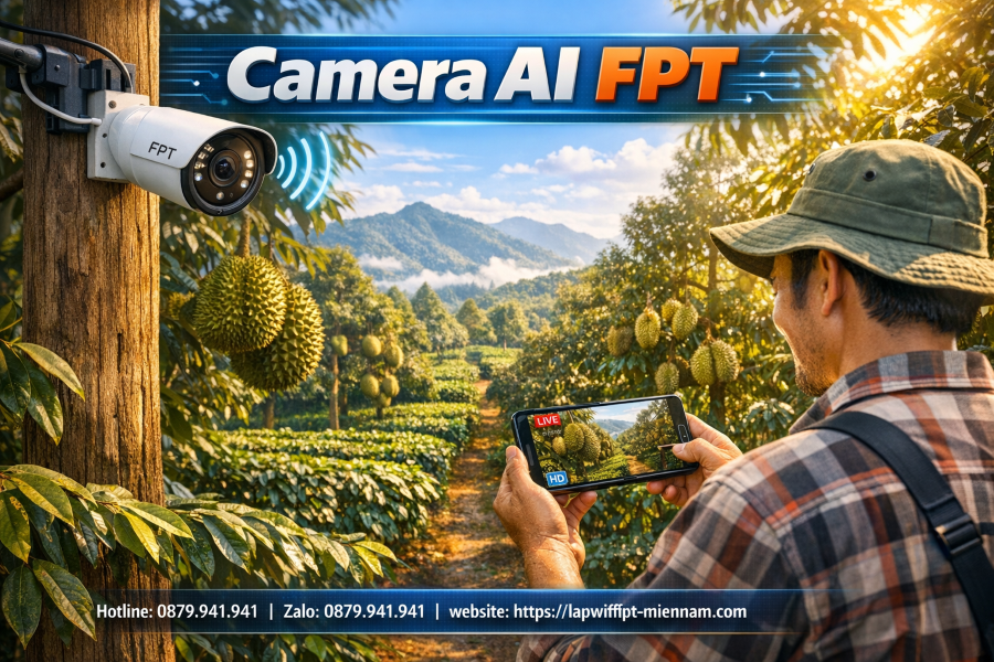 Giải pháp lắp Camera FPT cho trang trại sầu riêng tại Bảo Lâm
