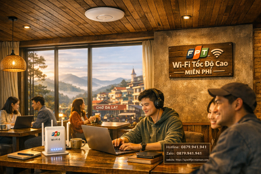 Giải pháp WiFi chuyên dụng cho quán cà phê tại Đà Lạt từ FPT