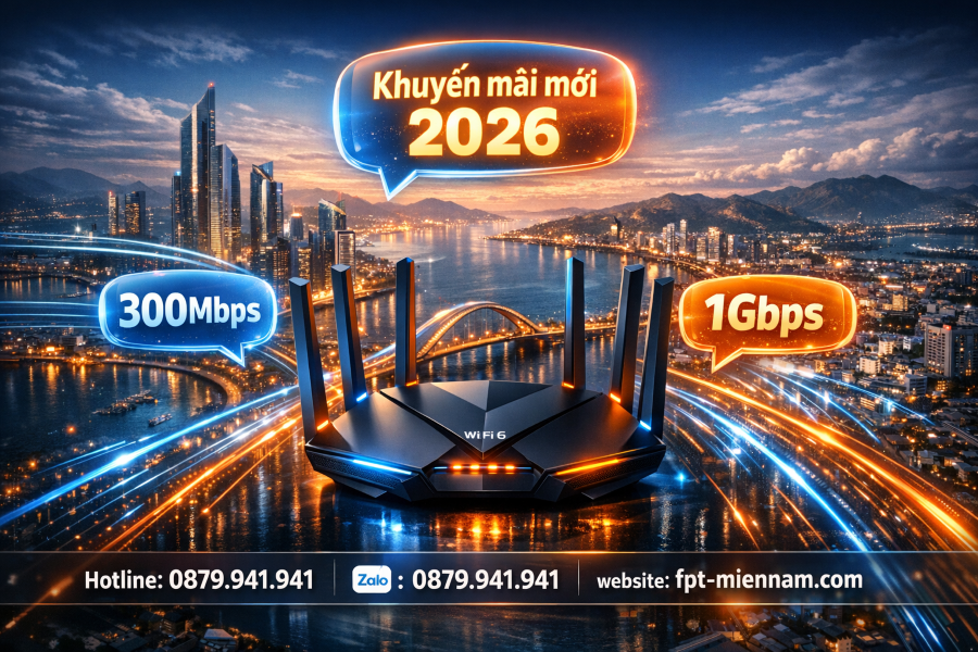 Gói cước FPT Quy Nhơn Bắc mới nhất: Tốc độ cao, Giá siêu hời