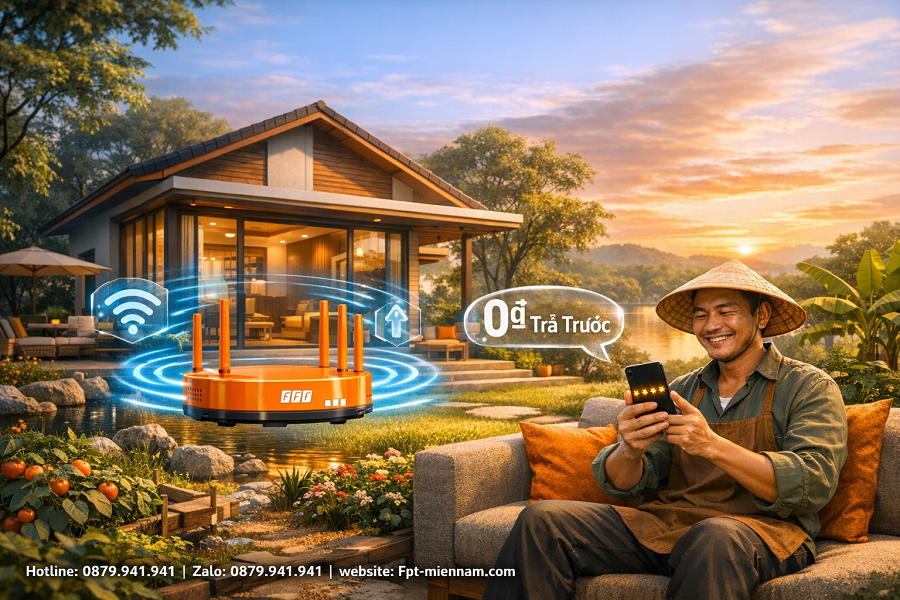 Gói internet FPT phù hợp vùng nông thôn: Sóng khỏe, Giá rẻ, Lắp nhanh