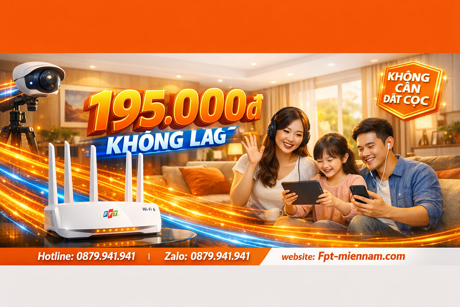 Gói Wifi FPT Rẻ Nhất Quy Nhơn Tây: Chỉ Từ 195K, Miễn Phí Lắp Đặt