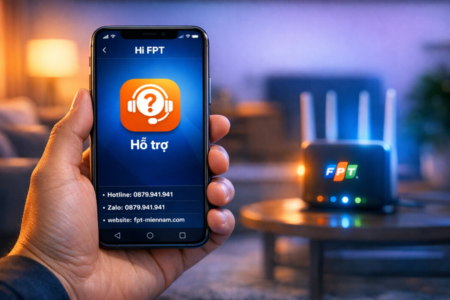 Hướng Dẫn Báo Hỏng Mạng FPT Tại TP. Bạc Liêu Qua Ứng Dụng Hi FPT