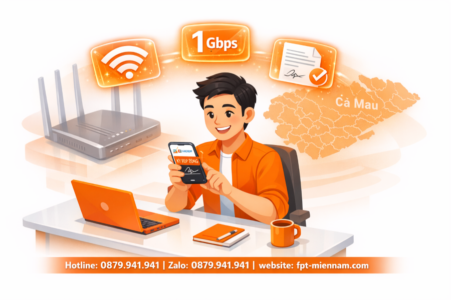 Hướng dẫn đăng ký Internet FPT Cà Mau online nhanh nhất