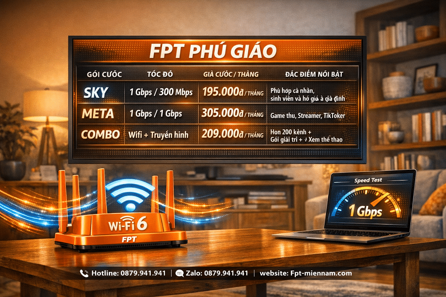 Internet FPT Phú Giáo tốc độ cao ổn định: Giải pháp mạng hoàn hảo cho mọi nhà