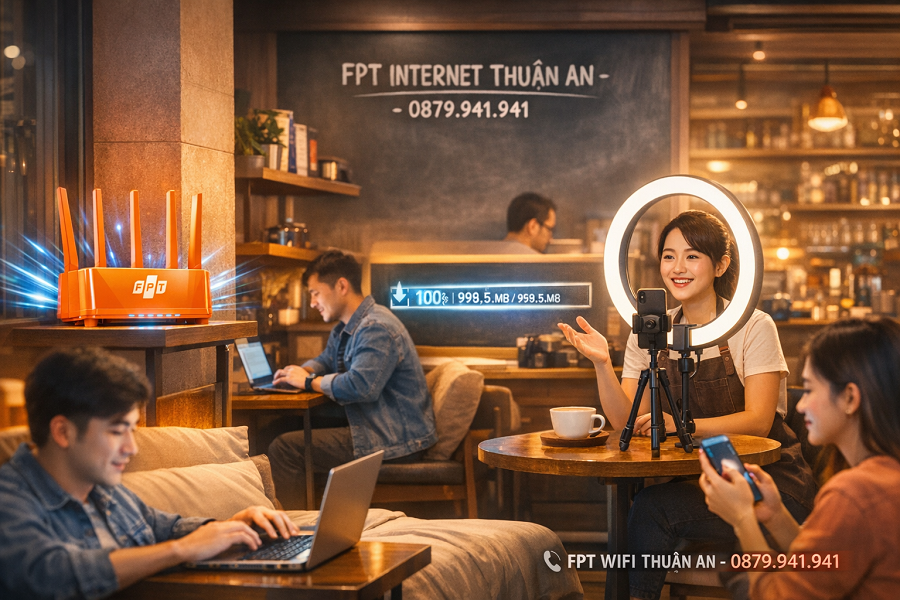 Internet FPT Thuận An: Giải pháp vàng cho Quán Cafe và Shop Online
