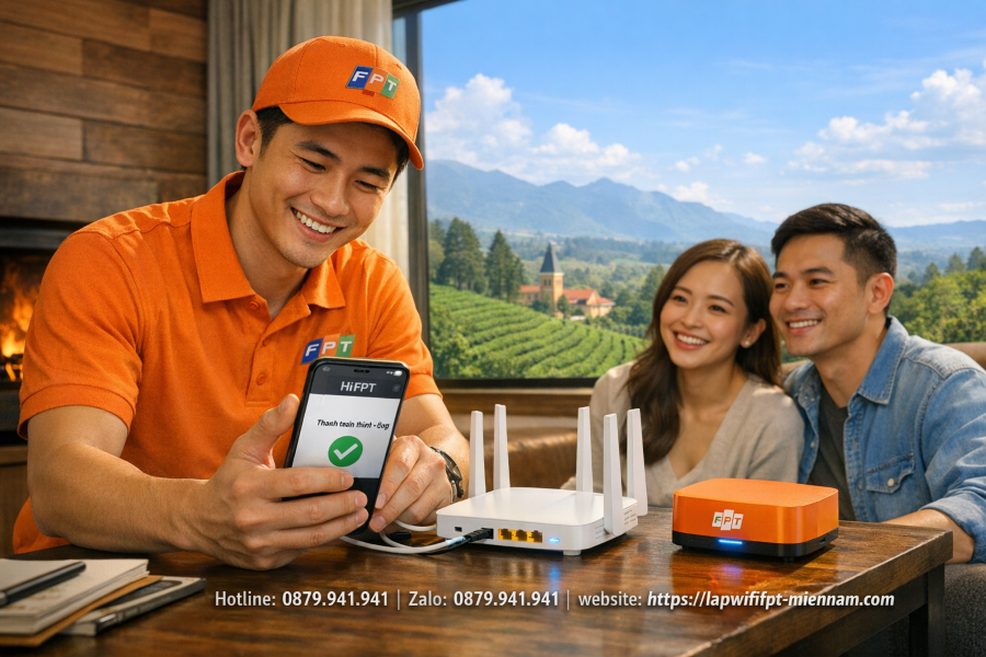 Khuyến mãi lắp mạng FPT Bảo Lộc: Miễn phí hòa mạng 100%