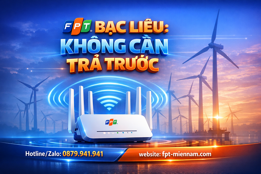 Lắp Internet FPT Bạc Liêu: Miễn Đặt Cọc, Không Cần Trả Trước – Cập Nhật Bảng Giá Mới Nhất