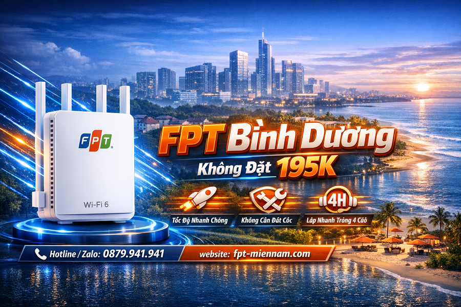 Lắp Internet FPT Bình Dương: Ưu Đãi "3 Không" Cực Hấp Dẫn
