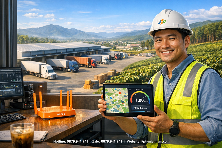 Lắp internet FPT cho kho bãi, Logistics tại Đức Trọng: Kết nối ổn định, vận hành thông minh