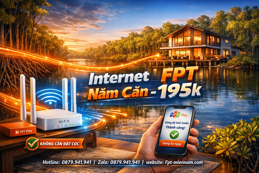 Lắp Internet FPT Năm Căn Ưu Đãi Lớn: Không Trả Trước – Không Cọc