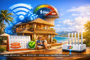 Lắp internet FPT Ninh Chử cho nhà nghỉ cần bao nhiêu Mbps là đủ?
