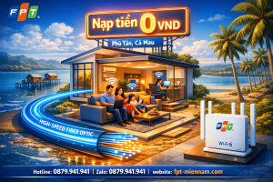Lắp internet FPT Phú Tân không cần đặt cọc: Ưu đãi vàng cho cư dân Đất Mũi